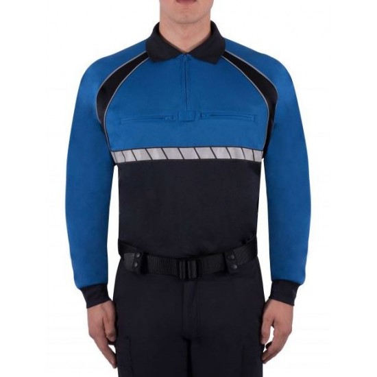 Long Sleeve Colorblock Performance Polo Shirt