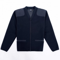 FLEECE-LINED ZIP FRONT SWEATER